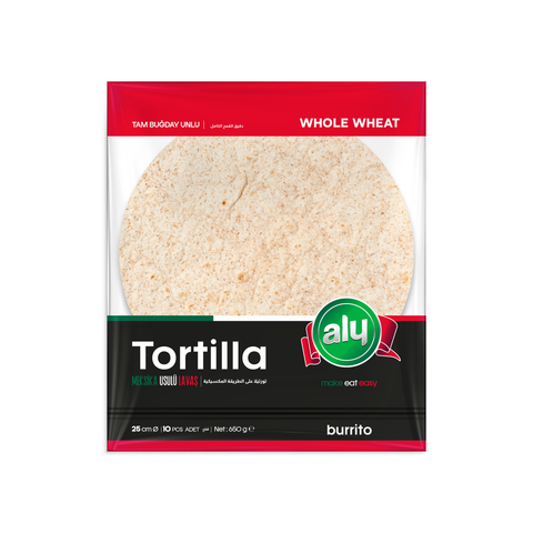 Aly Tam Buğdaylı Tortilla Lavaş Ekmeği 25 cm 10 Adet 650 g