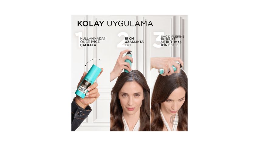 L'Oreal Paris Magic Retouch Kapatıcı Kahverengi Saç Spreyi 75 ml