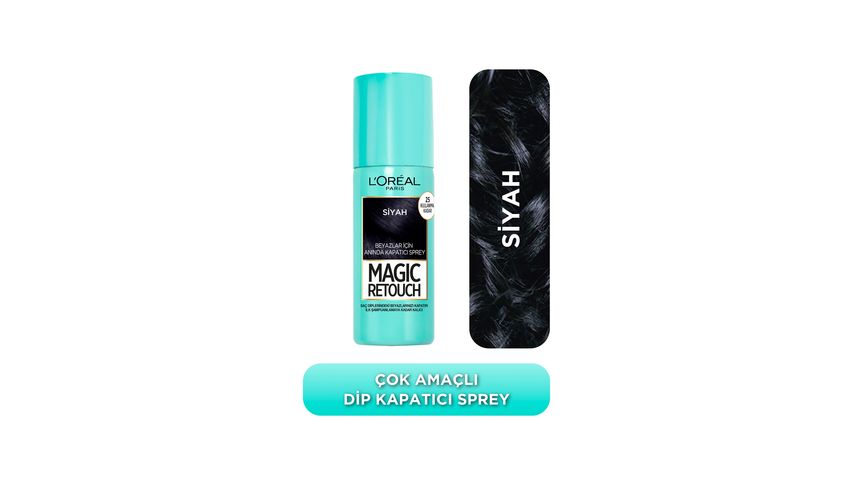 L'Oreal Paris Magic Retouch Kapatıcı Siyah Saç Spreyi 75 ml