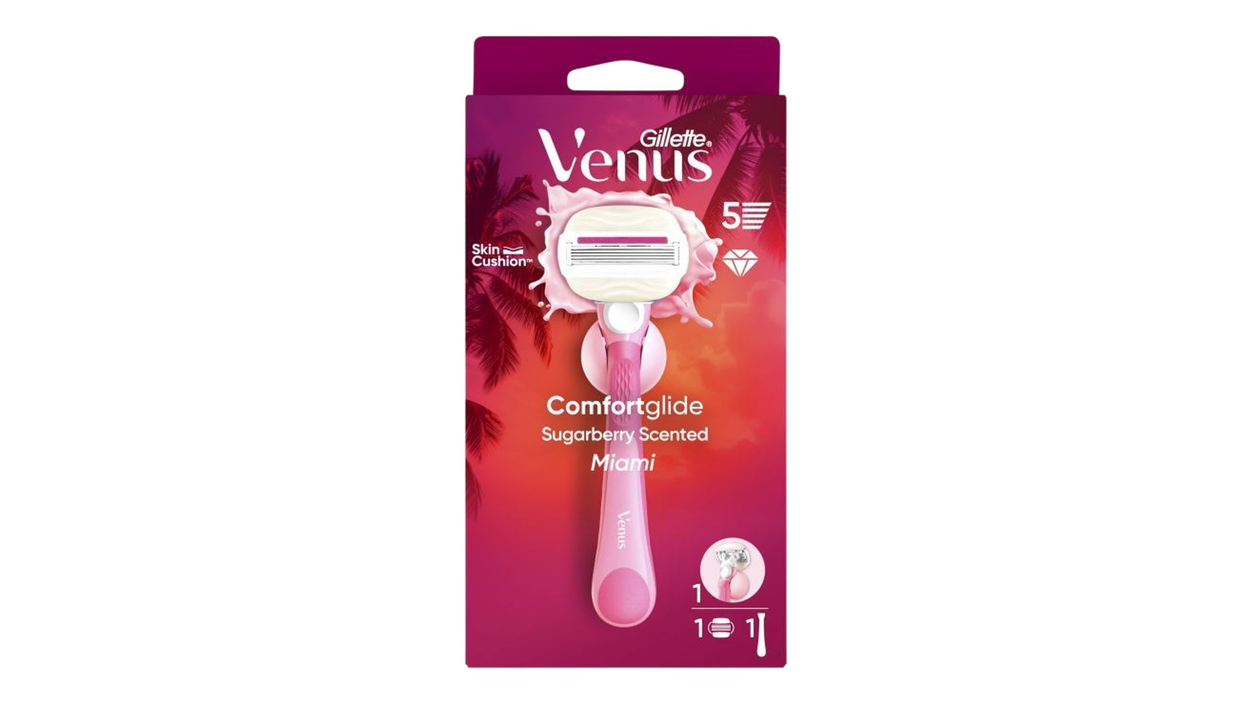 Gillette Venus ComfortGlide Sugarberry Scented Miami Women's 5