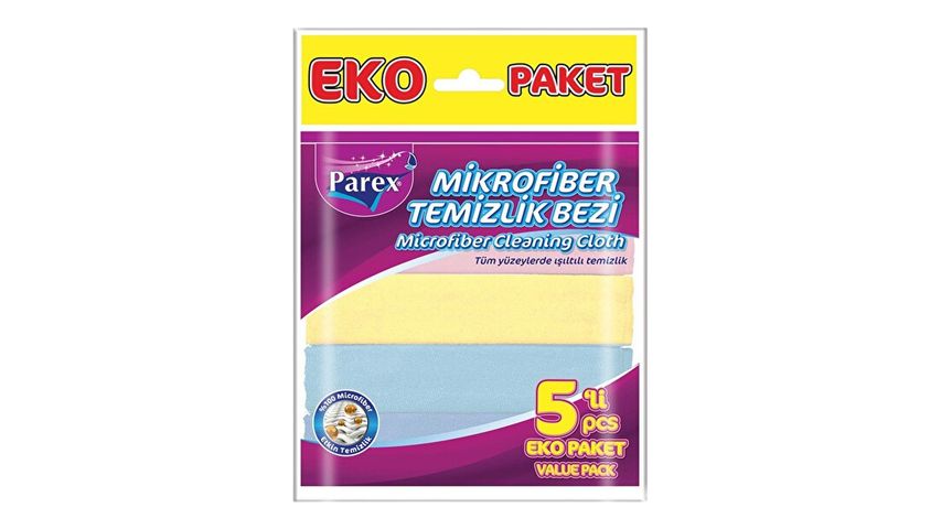 Parex Microfiber Cleaning Cloth Eco Pack 5 pcs