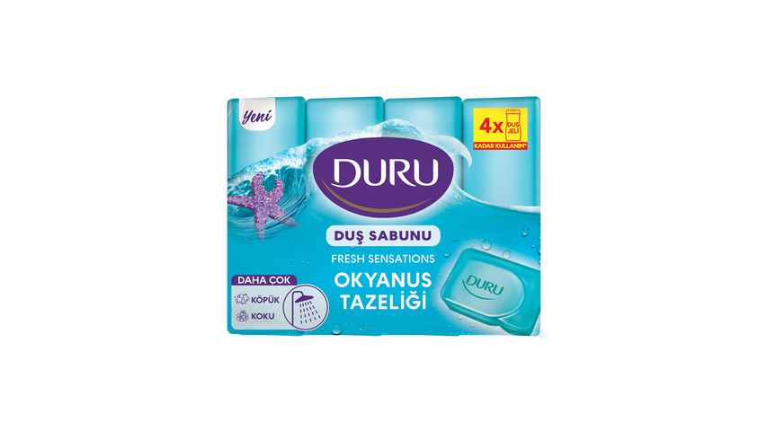 Duru Fresh Sensations Okyanus Esintisi Duş Sabunu 4x150 g