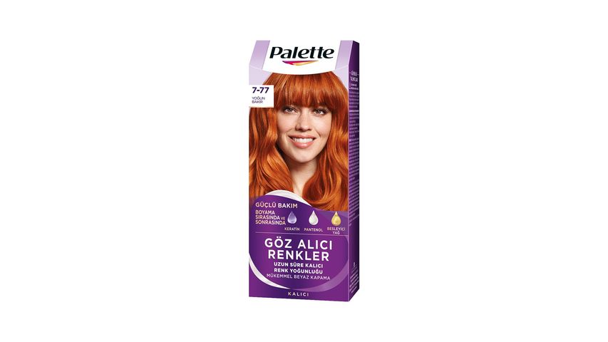 Palette Eye-Catching Colors Hair Dye 7.77 Intense Copper 50 ml