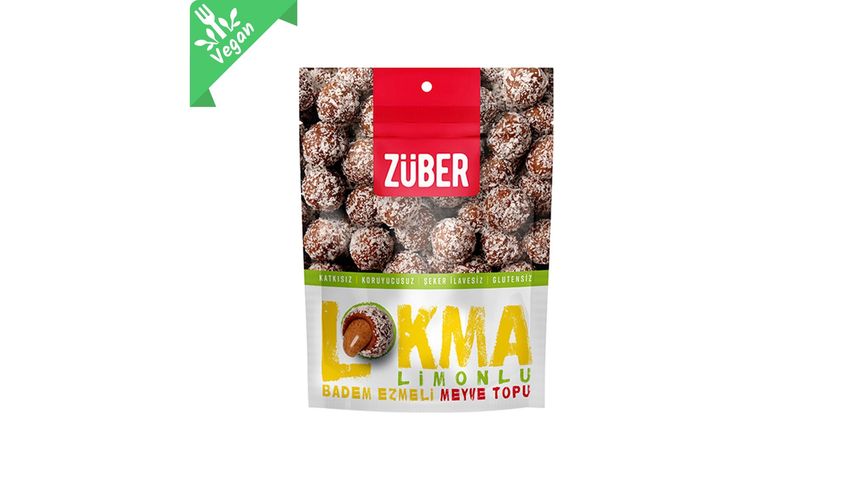 Züber Lokma Limonlu Badem Ezmeli Meyve Topu 96 g