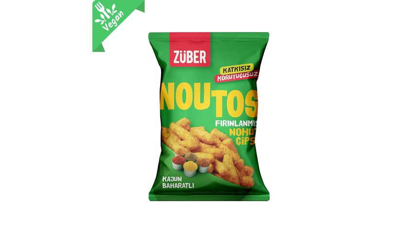 Züber Noutos Kajun Baharatlı Nohut Cipsi 55 g