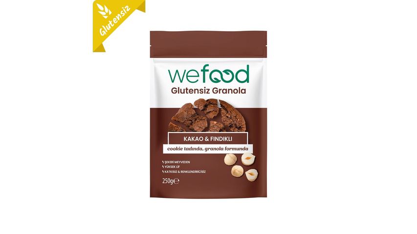 Wefood Glutensiz Kakaolu & Fındıklı Granola 250 g