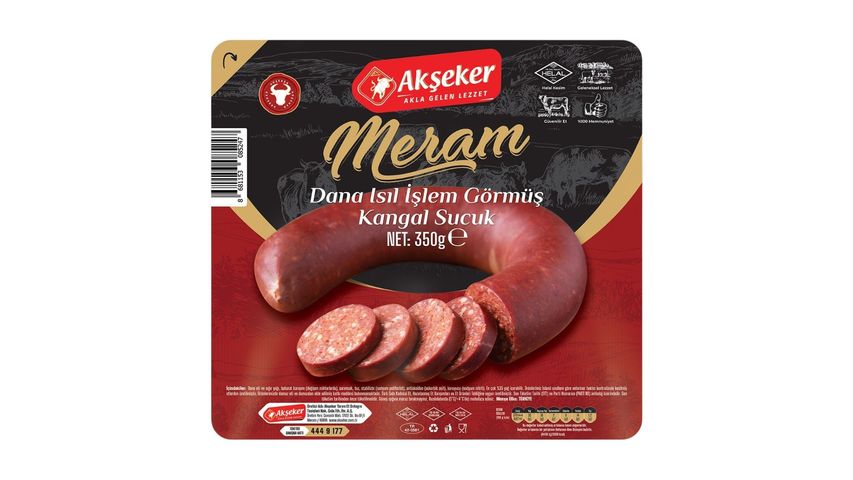 Akşeker Isıl İşlem Görmüş Dana Sucuk 350 g