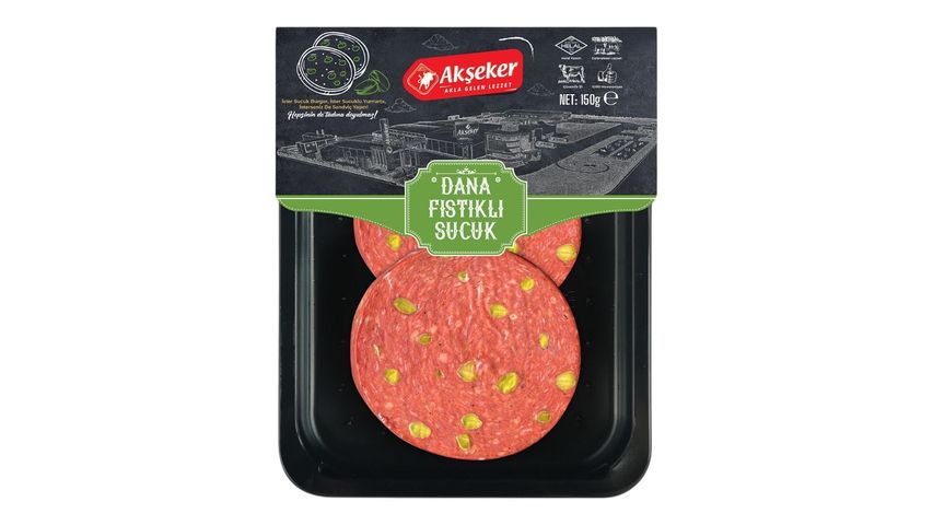 Akşeker Dana Fıstıklı Sucuk 150 g