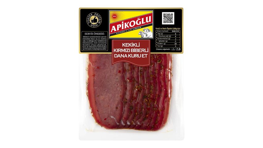 Apikoğlu Thyme and Red Pepper Beef Dried Meat 70 g