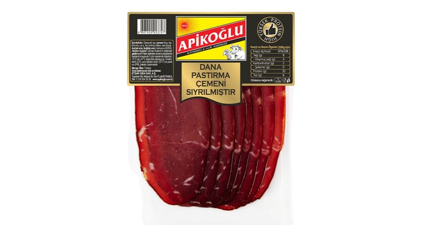 Apikoğlu Çemensiz Dana Pastırma 70 g