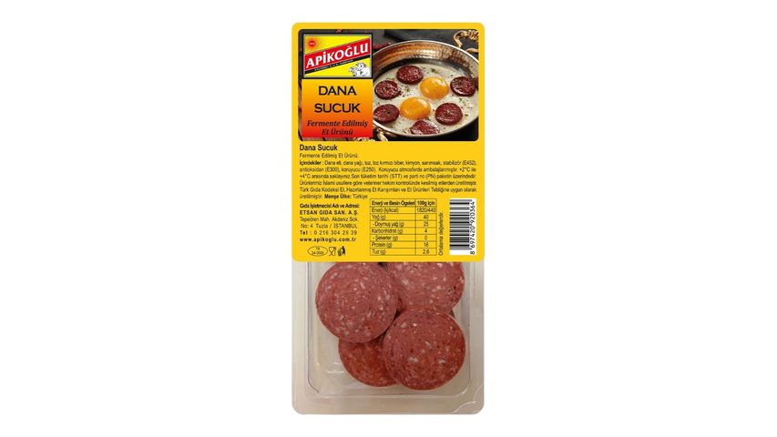 Apikoğlu Dilimli Dana Sucuk 100 g