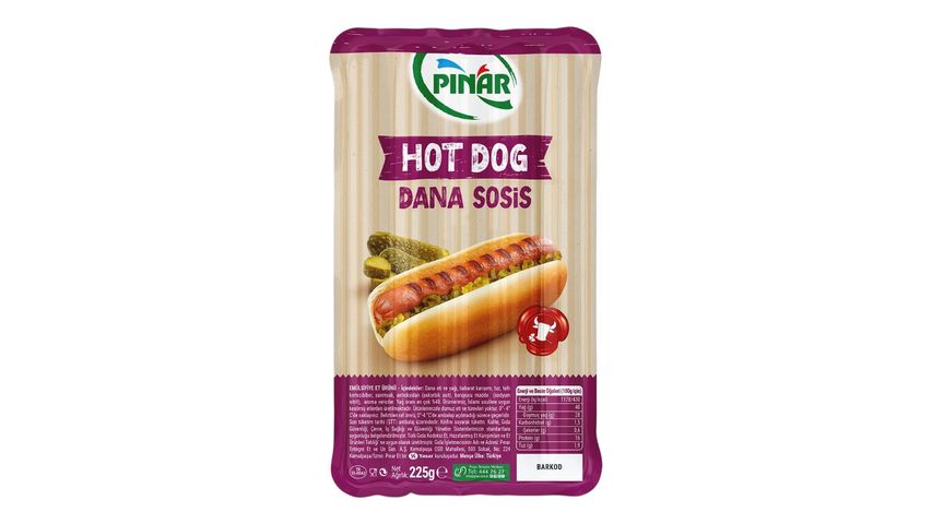 Pınar Hot Dog Beef Sausage 295 g