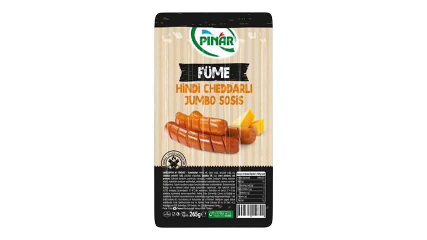 Pınar Hindi Füme Cheddarlı Jumbo Sosis 265 g