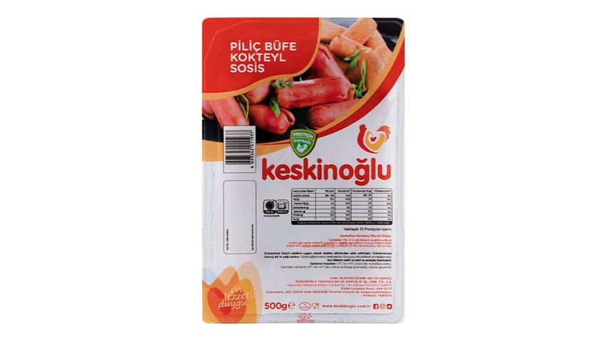 Keskinoğlu Piliç Kokteyl Sosis 500 g