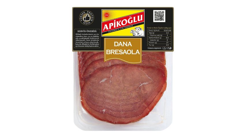 Apikoğlu Kurutulmuş Dana Jambon Dana Bresaola Dilimli 70 g