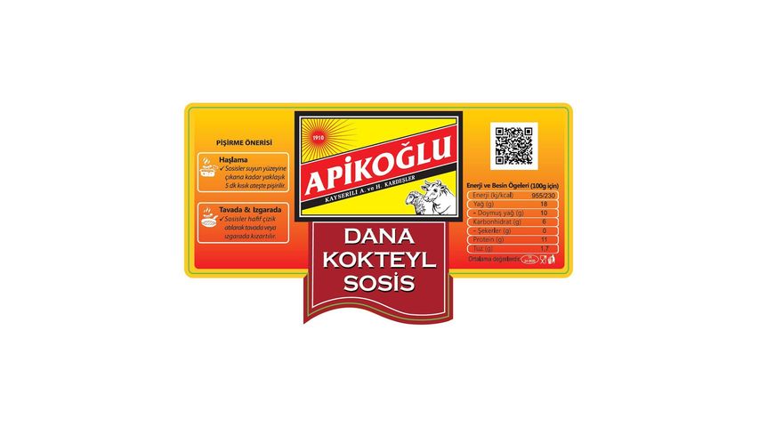 Apikoğlu Beef Cocktail Sausage 220 g