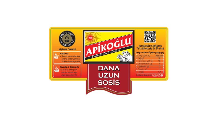 Apikoğlu Dana Uzun Sosis 460 g