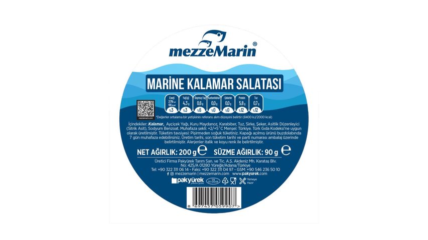 Mezzemarin Kalamar Salatası 200 g