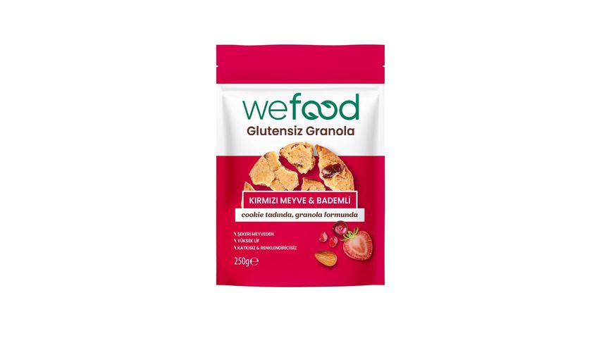 Wefood Glutensiz Kırmızı Meyve & Bademli Granola 250 g