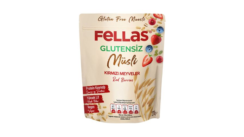 Fellas Glutensiz Müsli Kırmızı Meyveli 270 g