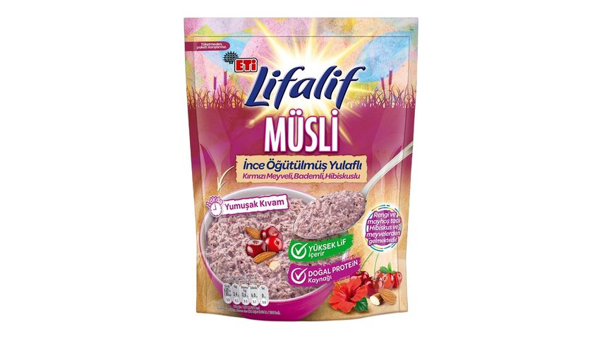 Eti Lifalif İnce Öğütülmüş Müsli Hibiskuslu 250 g