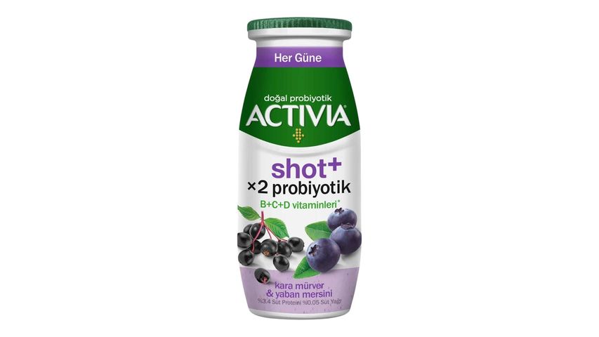 Activia Shot+ Kara Mürver ve Yaban Mersini 80 ml