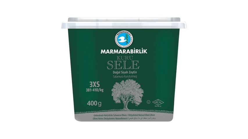 Marmarabirlik Dry Black Olives 3XS 400 g