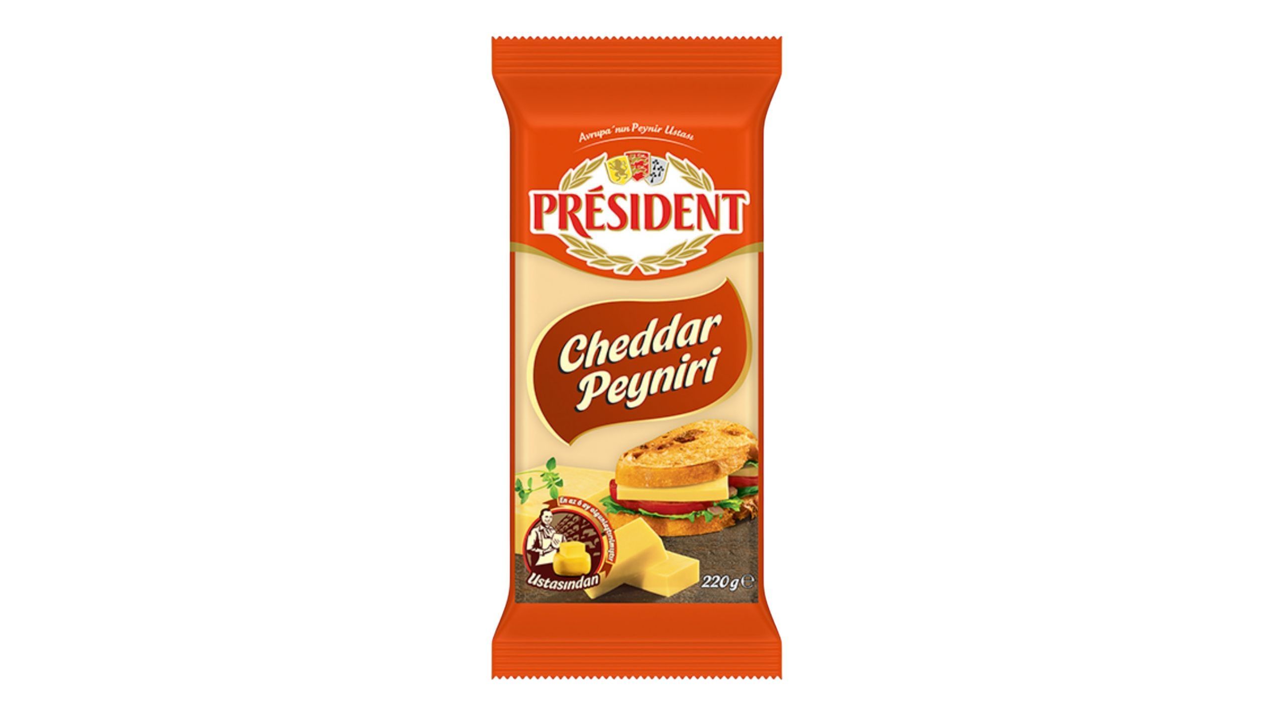PRESIDENT CHEDDAR PEYNİRİ 220GR