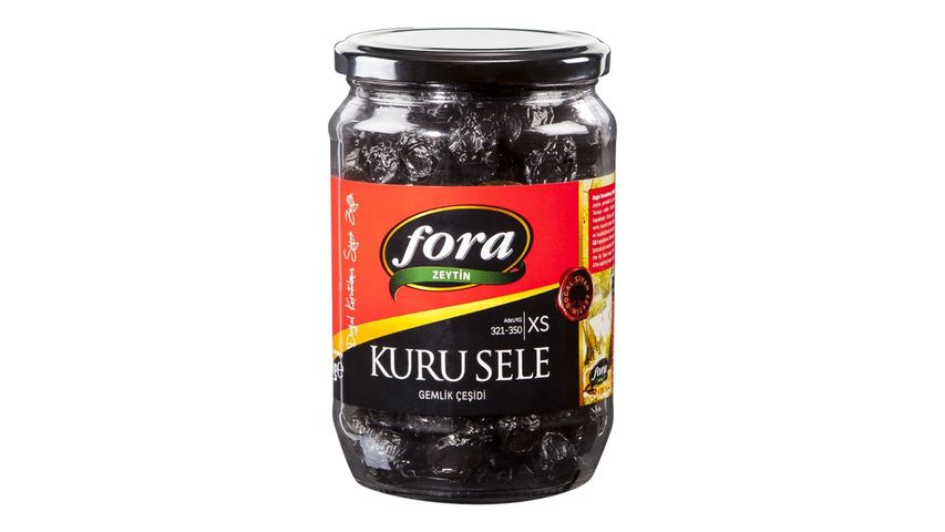 Fora Gemlik Dry Cured Black Olives Jar 350 g