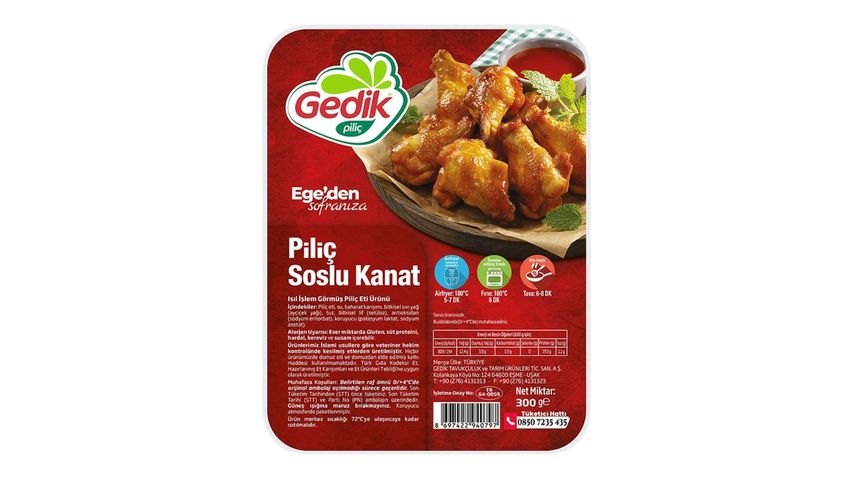 Gedik Soslu Piliç Kanat 350 g