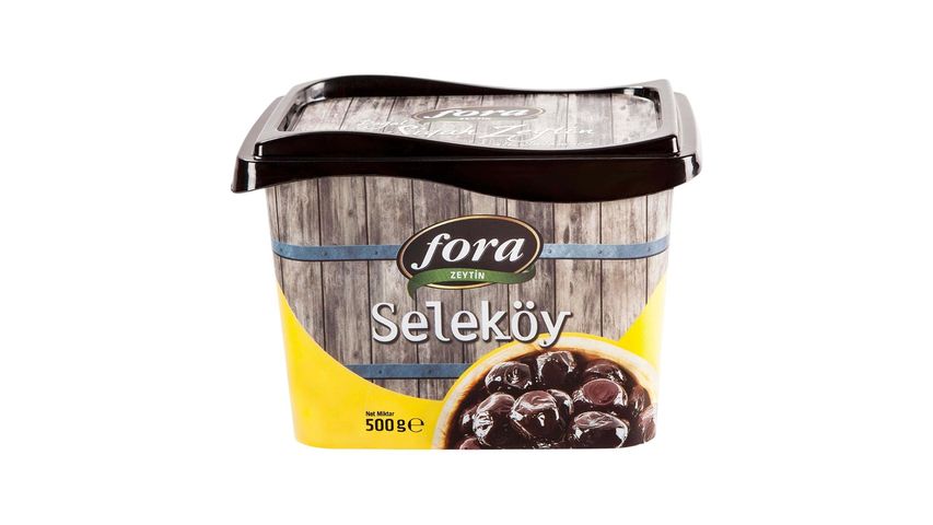 Fora Gemlik Natural Black Olives in Oil Brine 500 g