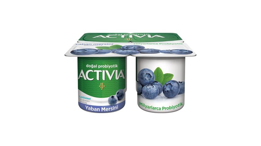 Danone Activia Probiotic Blueberry Yogurt 4 x 100 g