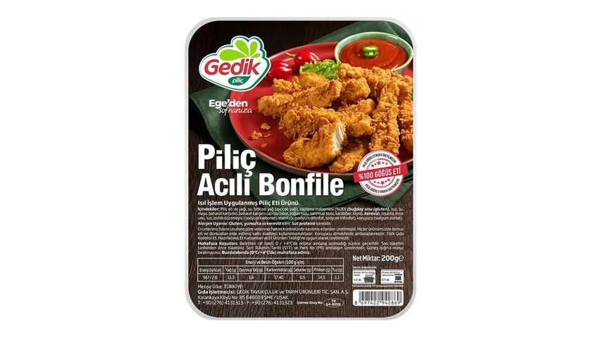 Gedik Piliç Acılı Çıtır Bonfile 200 g