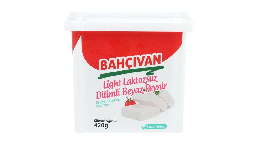 Bahçıvan Light Laktozsuz Dilimli Beyaz Peynir 420 g