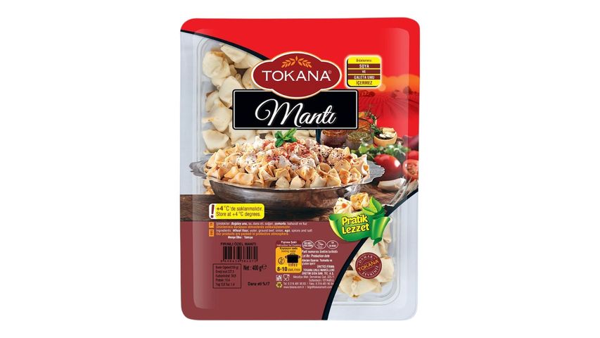 Tokana Dana Etli Fırınlanmış Bohça Mantı 400 g
