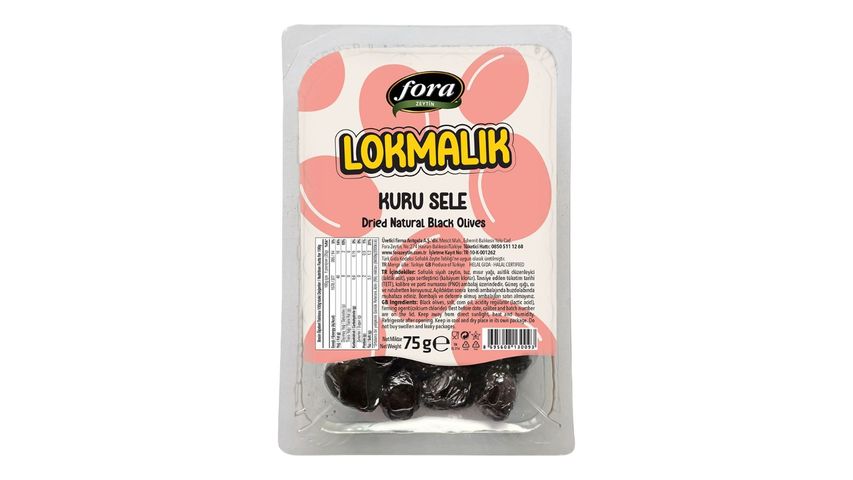 Fora Kuru Sele Salamura Siyah Zeytin 75 g