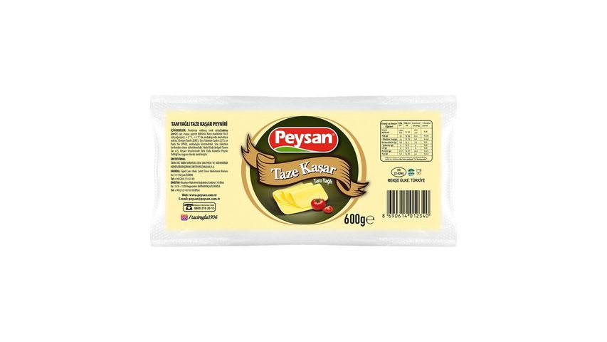 Peysan Tam Yağlı Taze Kaşar Peyniri 600 g