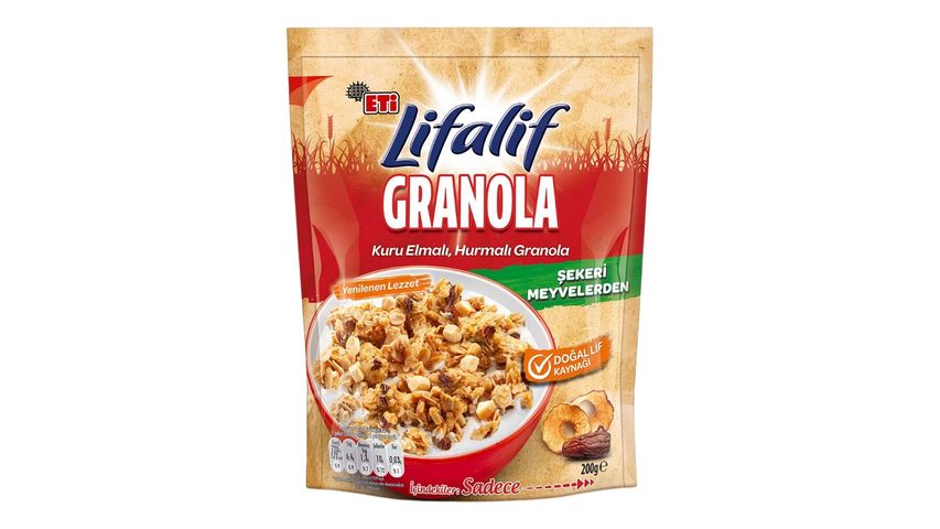 Eti Lifalif Kuru Elmalı & Hurmalı Granola 200 g