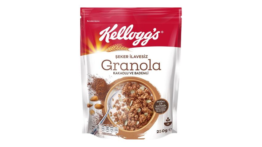 Kellogg's Şeker İlavesiz Kakao & Bademli Granola 250 g