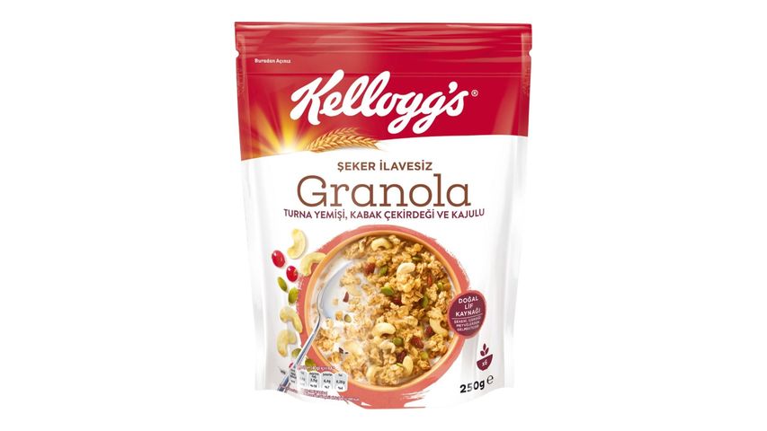 Kellogg's Şeker İlavesiz Kajulu, Kabak Çekirdekli ve Turna Yemişli Granola 250 g