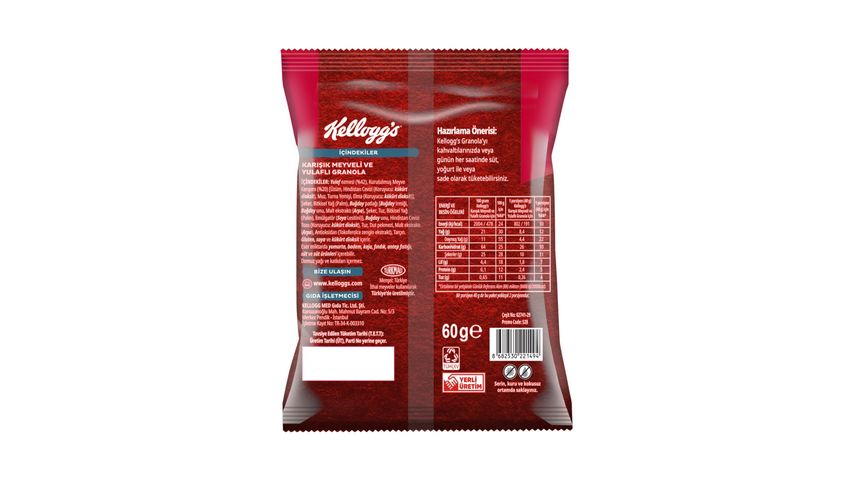 Kellogg's Karışık Meyveli Granola 60 g