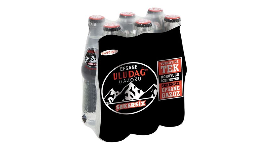 Uludağ Legendary Sugar-Free Glass Soda 6 x 250 ml