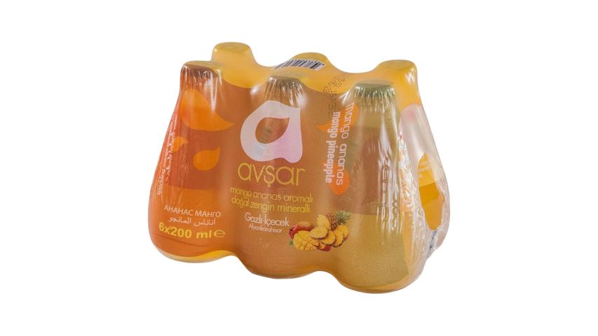 Avşar Mango & Pineapple Flavored Mineral Water 6 x 200 ml