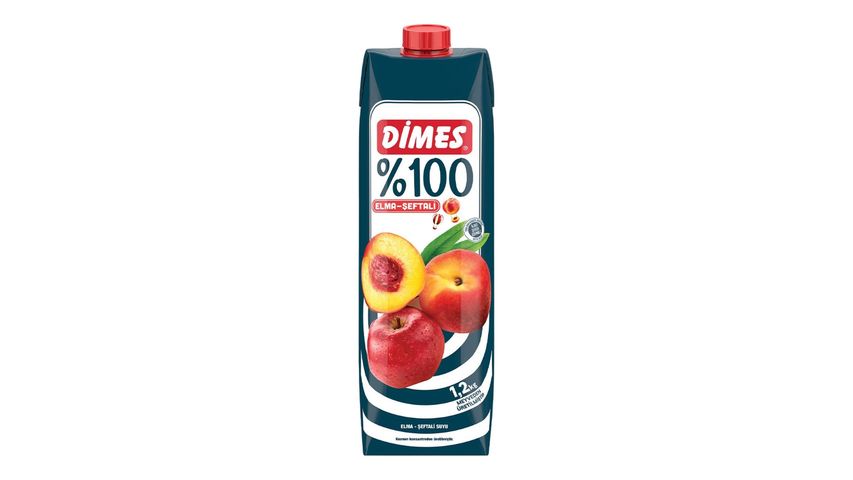 Dimes %100 Elma & Şeftali Suyu 1 L