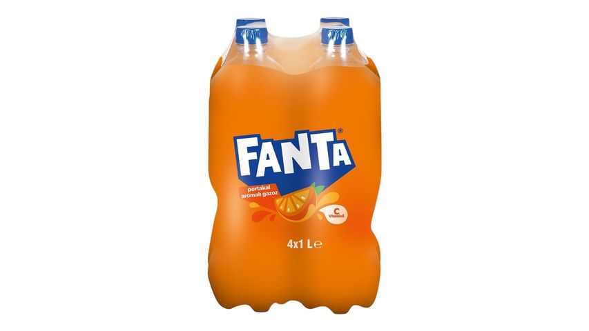 Fanta Soda Pet Bottle 4 x 1 L