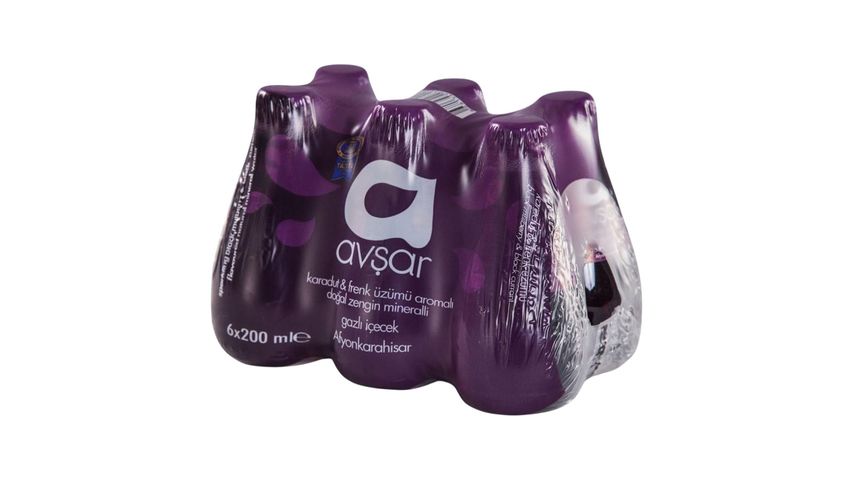 Avşar Karadut & Frenk Üzümü Aromalı Maden Suyu 6 x 200 ml
