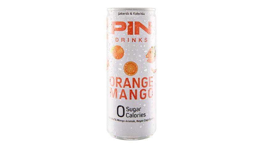 Pin Orange & Mango Flavored White Tea Drink Can 250 ml