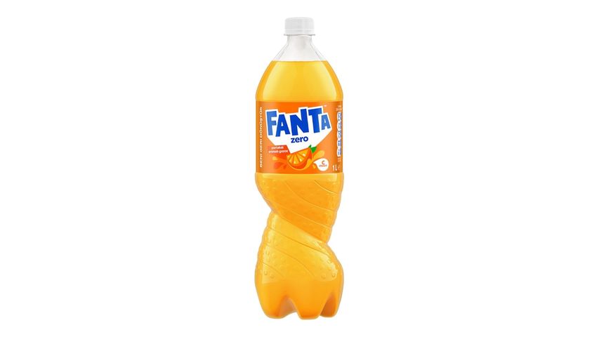 Fanta Zero Orange Flavored Soda 1 L