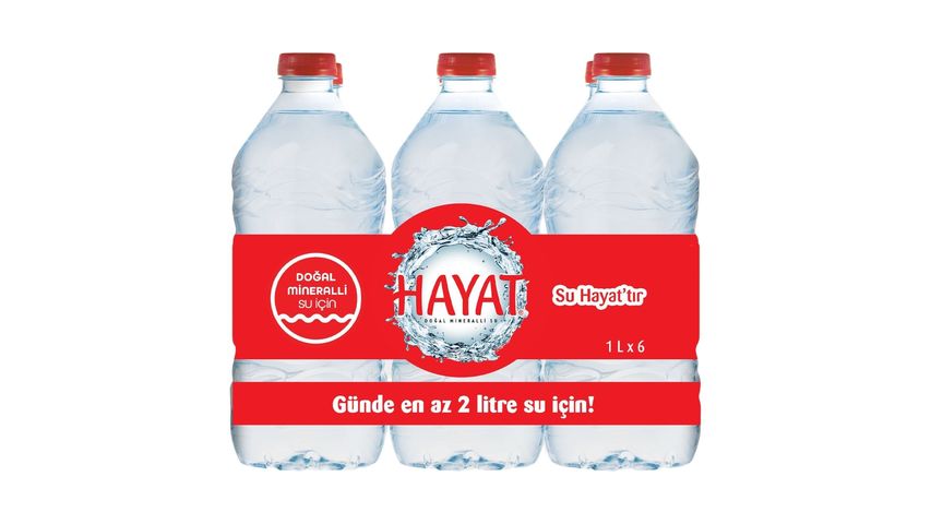 Hayat Doğal Mineralli Su 6 x 1 L