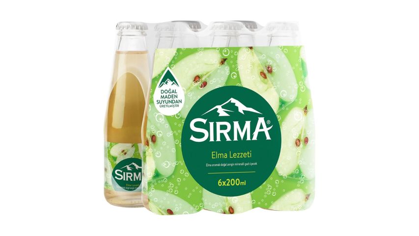 Sırma C Vitaminli Elma Aromalı Doğal Maden Suyu 6 x 200 ml